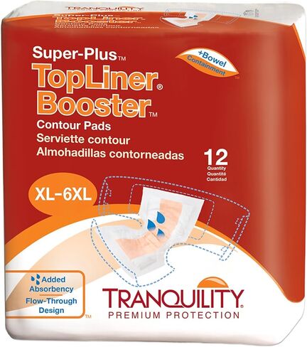 Tranquility Topliner® يمكن التخلص من وسادات محيط الامتصاص القابلة للتصرف لسلس الأمعاء - فائقة الزائد (32 "× 14") - 48 CT in Saudi Arabia