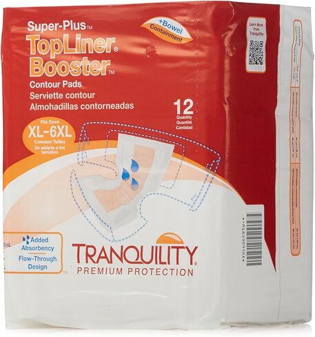 Tranquility Topliner® يمكن التخلص من وسادات محيط الامتصاص القابلة للتصرف لسلس الأمعاء - فائقة الزائد (32 "× 14") - 48 CT in Saudi Arabia