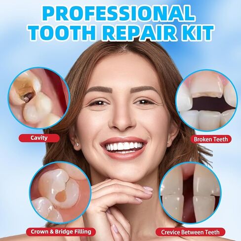 Dental Care Kit Zinc Oxide Eugenol Cement, Tooth Repair Kit for Crowns Filling, Temporary Teeth Fix for Confident Smile in Kuwait