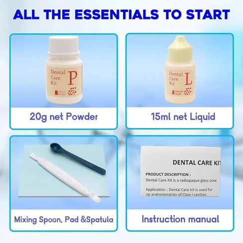 Dental Care Kit Zinc Oxide Eugenol Cement, Tooth Repair Kit for Crowns Filling, Temporary Teeth Fix for Confident Smile in Kuwait