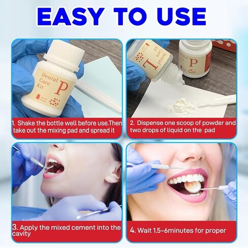 Dental Care Kit Zinc Oxide Eugenol Cement, Tooth Repair Kit for Crowns Filling, Temporary Teeth Fix for Confident Smile in Kuwait