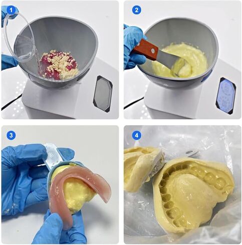 Dental Plaster Grind Mixer, 100-700ML Automatic Alginate Mixer, 0-300RPM Adjustable Speed, Mixing Alginate Impression Materials and Gypsum, for Dental Clinics, Laboratory in Kuwait