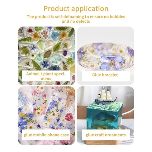 Epoxy Resin,A250ml B250ml Clear No-Bubble Glue | Casting Art Resin - for Adults Men Women Beginner Home Art Casting DIY in Kuwait