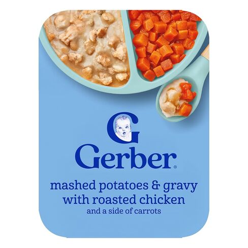 وقت وجبة Gerber للبطاطا المهروسة بالأطفال الصغار والمرق مع الدجاج المحمص مع الجزر ، 6.6 أوقية (حزمة من 4) in Saudi Arabia