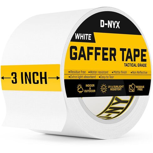 Gaffer Tape 2 Inch x 1 Pack White Gaff Tape No Residue, Heavy Duty Gaffers Tape, Multipurpose Real Professional Grade White Gaffer Tape, Matte Finish, Non-Reflective, Waterproof in Kuwait
