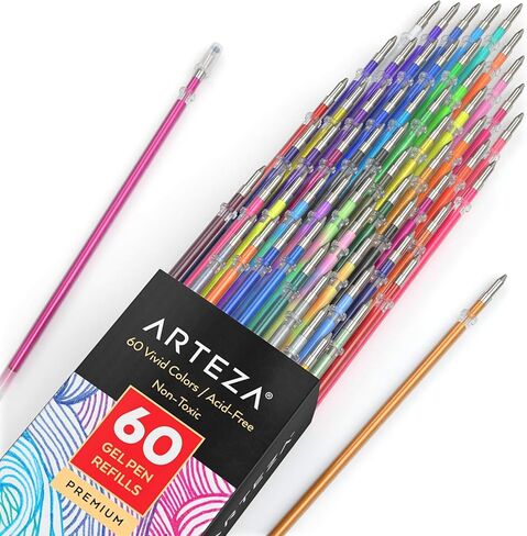 ARTEZA ARTZ-8030 Gel-Ink-Rollerball-pens, Multicoloured 60 in Saudi Arabia