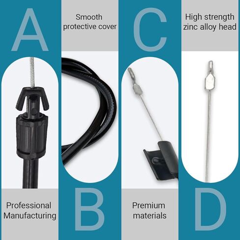 RuiQalith 532424983 Engine Zone Control Cable, Replaces 532164322, Compatible with Husqvarna AYP Walk-Behind Mowers HU 700 AWD, HU 700 H, HU 725 AWD, HU 800 AWD H, L 221 AHK, LC 221 AH - 1 Pack in Kuwait