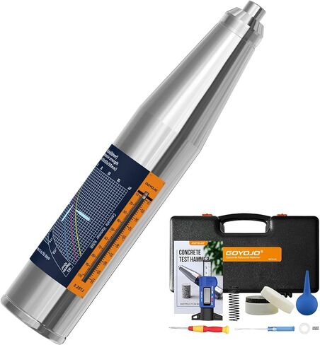 GOYOJO Concrete Rebound Hammer, 1450.38-8702.26 psi (10-60 MPa) Tool for Concrete Strength Testing and Construction Quality Inspection, High Accuracy Durable Hardness Tester with Carrying Case in Kuwait