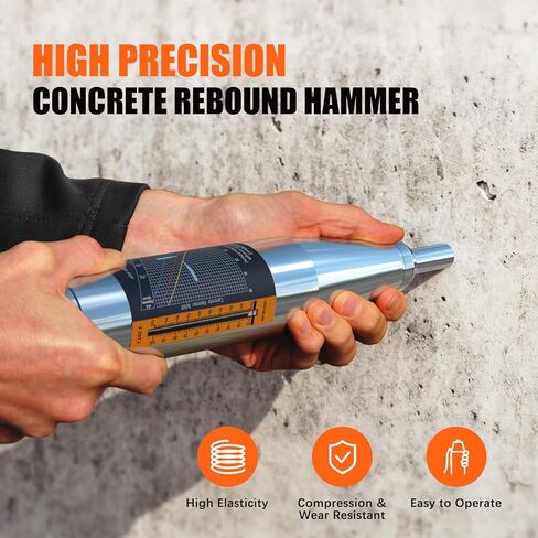 GOYOJO Concrete Rebound Hammer, 1450.38-8702.26 psi (10-60 MPa) Tool for Concrete Strength Testing and Construction Quality Inspection, High Accuracy Durable Hardness Tester with Carrying Case in Kuwait