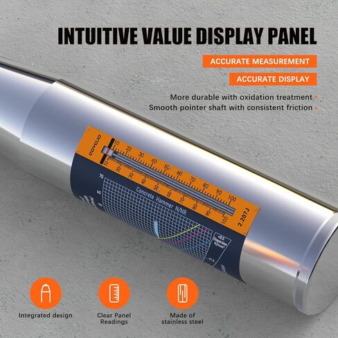 GOYOJO Concrete Rebound Hammer, 1450.38-8702.26 psi (10-60 MPa) Tool for Concrete Strength Testing and Construction Quality Inspection, High Accuracy Durable Hardness Tester with Carrying Case in Kuwait