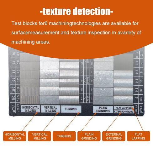 مقارنات خشونة السطح من DISJEST، مجموعة مقارنة تشطيب السطح بدقة Ra 0.05-12.5μm مع 30 عينة، أداة مقارنة ملموسة ومرئية لمراقبة الجودة في عمليات التصنيع والطحن in Kuwait