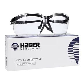 Hager 355810 Genesis Protective Eyewear Clear Lens Black Frame in Kuwait