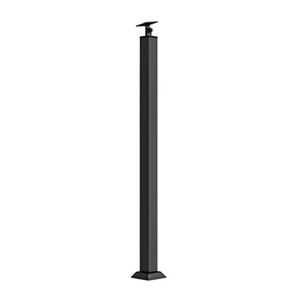 Heavy-Duty Floor-Mount Stair Baluster Post, Black Metal Railing Post, Galvanized Iron Craft, Rust-Resistant, Indoor Outdoor Use, 35.43Inch and 37.40Inch Height Options (1, 37.40 inch（95cm）) in Kuwait