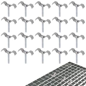 20 PCS Grating Clips with M6 Bolts, Stainless Steel M-shaped Saddle Clip for Industrial Flooring Drainage Systems Grid Plate, Fit for Spacing 1-1/2-2 Inch (32-52 mm) (20, M6 x 38 mm Bolt) in Kuwait