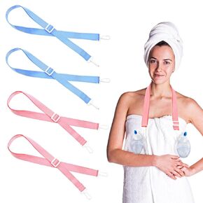 4Pcs Shower Lanyard with 2 Hooks for Mastectomy Drain Holder, Breast Cancer/Abdominal Debridement/Tummy Tuck Patients Surgical Drain Holder Breast Surgery After-Surgery Recovery Clips Accessories in Kuwait