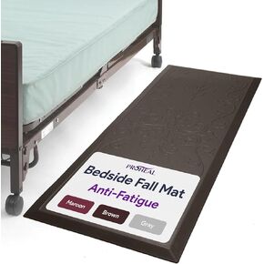 ProHeal Fall Mat for Elderly - Non-Slip Floor Mat for Seniors - Bedside Safety Fall Prevention - Elegantly Designed Brown Bedside Pads for Elderly - 70" x 24" x 0.7" in Kuwait
