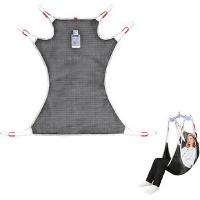 Full Body Patient Lift Sling – Heavy Duty 500lbs, Mesh Shower Sling for Home Use, Universal Medical Transfer Sling Compatible Suitable for Disabled,Elderly (L) in Kuwait