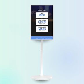 OptiSigns OptiKiosk 32 - كشك لافتات رقمية مزود بشاشة لمس مقاس 32 بوصة، وشاشة عالية الدقة بالكامل، وبرامج محملة مسبقًا للإدارة عن بُعد، ويلزم الاشتراك (مع حامل وبطارية قابلة لإعادة الشحن) in Kuwait