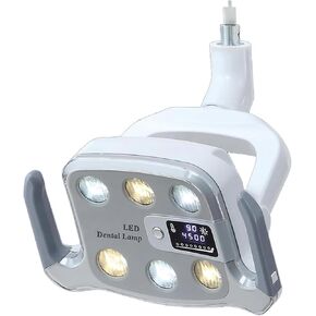 Mavdecll Dental Shadowless Light, Dental Oral Light Lamp with 6 LED Lens, 3 Axises Movement Flexible, 3500-5500K Adjustable, Ceiling Mounted, Fit 22/26mm Port in Kuwait