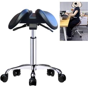 مقعد سرج مريح مع إمكانية تعديل الارتفاع، كرسي دوار هيدروليكي للمكتب واستخدام مصفف الأسنان والشعر، 17.7 بوصة - 23.6 بوصة (45-60 سم) ارتفاع المقعد قابل للتعديل in Kuwait