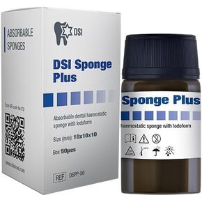 Varelon Olimpia DSI Sponge Plus, 50 Count Rectangular Sponge, Sterile Dental Absorbable Hemostatic Collagen. in Saudi Arabia