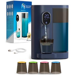 Healnix Automatic Mouthwash Dispenser for Bathroom (20.3 oz) - Touchless Smart Mouth Wash Dispenser with 4X Magnetic Cups - Wall-Mounted and Countertop Set for Kids and Adults Bathroom (White) in Kuwait