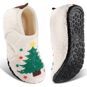 Ibeauti Womens Mens House Slippers Rubber Sole Indoor Slipper Socks Lightweight Fleece Lined Slip-on Barefoot Slippers in Kuwait