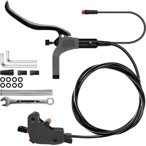 2Pistons E Bike Hydraulic Disc Brake Set 2PIN Power Off Electric Bicycle Hydraulic Disc Brake with Mounting Tool Compatible with DYISLAND LD200(Right Rear Brake) in Kuwait