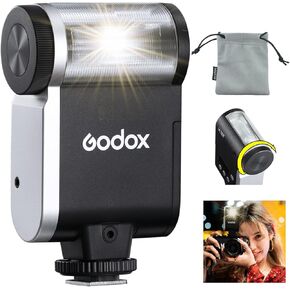 Godox IA32 MINI Flash Speedlite GN15 OUTPUT 490 وميض القوة الكاملة -7 ° ~ 90 ° ، 8 أوضاع تلقائية/يدوي ، 2 × AA -متوافقة مع Canon/Nikon/Sony/Fujifilm/Olympus Camera in Kuwait