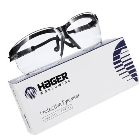 Hager 355810 Genesis Protective Eyewear Clear Lens Black Frame in Kuwait