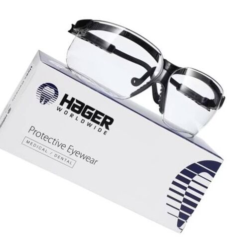 Hager 355810 Genesis Protective Eyewear Clear Lens Black Frame in Kuwait