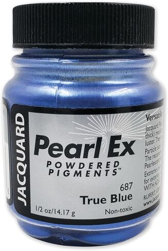Jacquard Pearl Ex Pigment Powder 0.5 oz True Blue - Loose Mica Powder for Epoxy Resin, Watercolors, Calligraphy Ink & Clay - Epoxy Pigment Powder - Epoxy Resin Color in Saudi Arabia