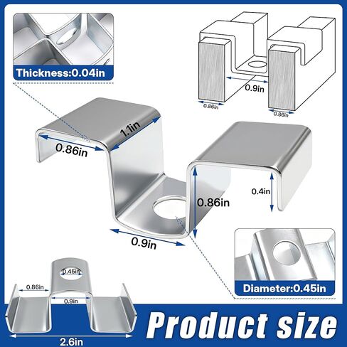 Joewuzun 30 PCS Saddle Clips for Grating Stainless Steel Bar Grating Clips for Grate Opening Industrial Platforms, Stair Treads, Trench Covers, and Ship Decks in Saudi Arabia