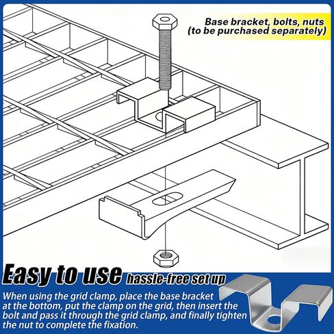 Joewuzun 30 PCS Saddle Clips for Grating Stainless Steel Bar Grating Clips for Grate Opening Industrial Platforms, Stair Treads, Trench Covers, and Ship Decks in Saudi Arabia