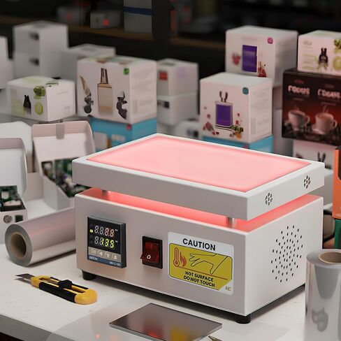 Cellophane Shrink Wrap Machine, Manual Cellophane Heat Sealer Sealing Machine for BOPP Film Heat Shrink Wrap Cigarette Cosmetics Perfume Gift Packaging, Anti-Scald (LS12x20) in Kuwait