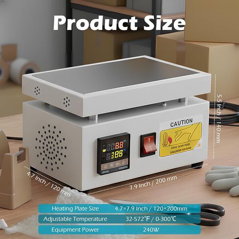 Cellophane Shrink Wrap Machine, Manual Cellophane Heat Sealer Sealing Machine for BOPP Film Heat Shrink Wrap Cigarette Cosmetics Perfume Gift Packaging, Anti-Scald (LS12x20) in Kuwait