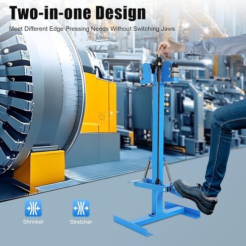 آلة تقليص ونقالة معدنية - 2 في 1 SS-18FD صفائح معدنية زرقاء - دواسة قدم تعمل لإصلاح هياكل السيارات، وإزالة انبعاجات السيارة، وتشكيل لوحة السقف - 18 جيجا in Kuwait