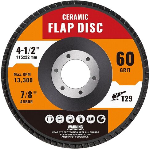 20 Pack Ceramic Flap Discs 4 1/2 for Angle Grinder 40 Grit Flap Sanding Disc for Wood and Metal Sanding,T29 in Kuwait