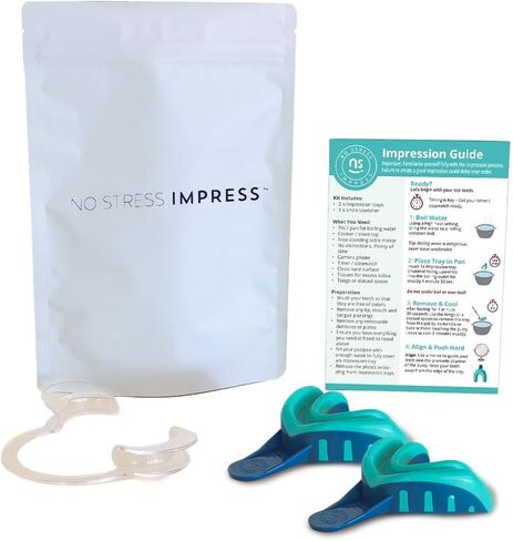 No Stress Impress™ Boil & Bite Dental Impression Kit – Easy at-Home Teeth Impression Trays in Kuwait
