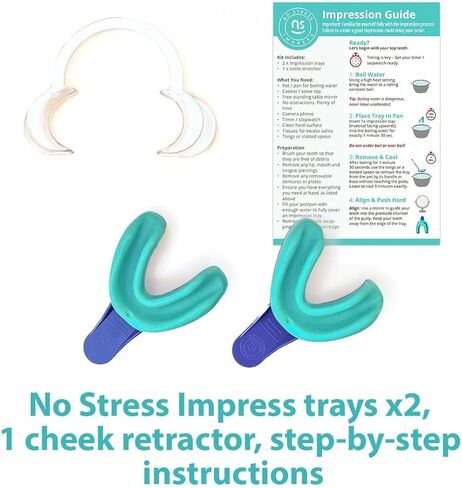 No Stress Impress™ Boil & Bite Dental Impression Kit – Easy at-Home Teeth Impression Trays in Kuwait