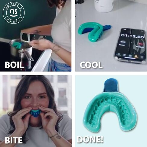 No Stress Impress™ Boil & Bite Dental Impression Kit – Easy at-Home Teeth Impression Trays in Kuwait