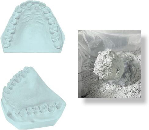 5 Pounds - Dental Lab Stone - Type IV High Strength Gypsum Die Stone - Blue - Reselable Bag with Pourin Scoop in Kuwait