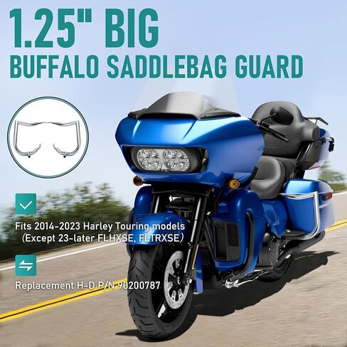 Mokitdora Touring الخلفية Bardlebag Bracket Bars 1.25 "متوافق مع 2014 Harley Street Road Electra Glide Road Flat ، Black in Saudi Arabia