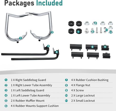 Mokitdora Touring الخلفية Bardlebag Bracket Bars 1.25 "متوافق مع 2014 Harley Street Road Electra Glide Road Flat ، Black in Saudi Arabia