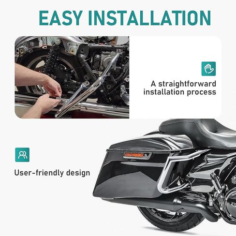 Mokitdora Touring الخلفية Bardlebag Bracket Bars 1.25 "متوافق مع 2014 Harley Street Road Electra Glide Road Flat ، Black in Saudi Arabia