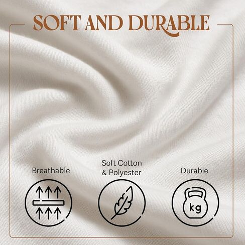 BLISSFORD - 2 Pack Fitted Hospital Bed Sheets with Elastic All Around for a Cotton Rich Soft Knitted Jersey Sheet, 36" x 84" x 12" in Kuwait