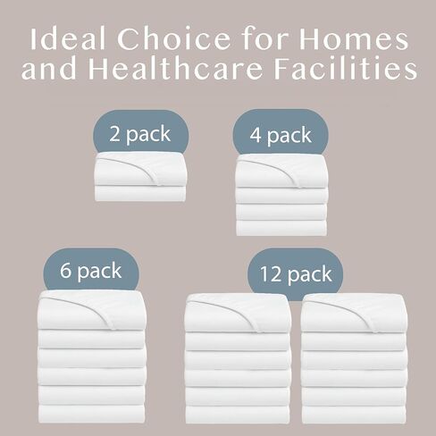 BLISSFORD - 2 Pack Fitted Hospital Bed Sheets with Elastic All Around for a Cotton Rich Soft Knitted Jersey Sheet, 36" x 84" x 12" in Kuwait