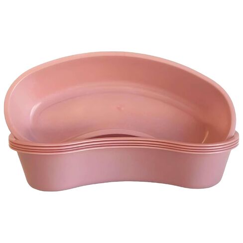 Kidney Shaped Emesis Basin - 5 Mauve Bedside Basin for Handwashing, Brushing Teeth, Ear Irrigation, and More - Good for Hospitals, Medical Facilities, and Home Use in Kuwait
