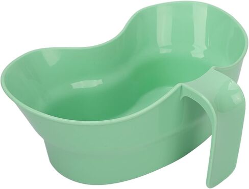 Green Emesis Basin with Handle - Kidney Shape Oral Care Spit Cup Vomit Bowls, Elderly Mouthwash Basin Tray Plastic Emesis Cup Sick Bows for Elderly Bedridden, 880cc in Kuwait