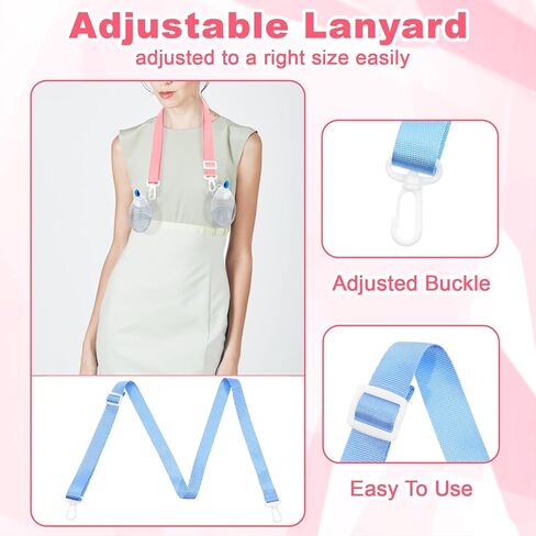 4Pcs Shower Lanyard with 2 Hooks for Mastectomy Drain Holder, Breast Cancer/Abdominal Debridement/Tummy Tuck Patients Surgical Drain Holder Breast Surgery After-Surgery Recovery Clips Accessories in Kuwait